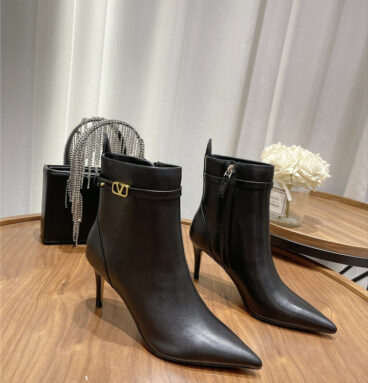 valentino leather stiletto boots