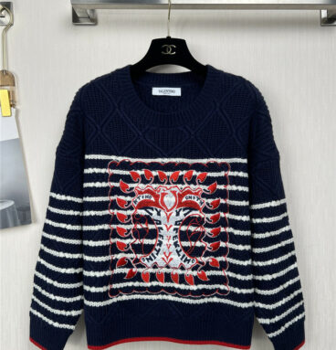 valentino embroidered logo sweater