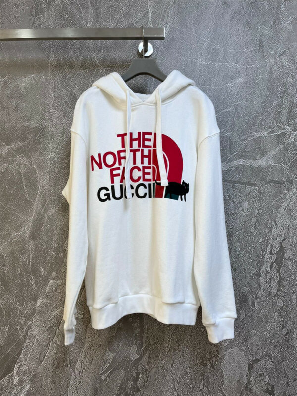 gucci letter logo print hooded sweatshirt