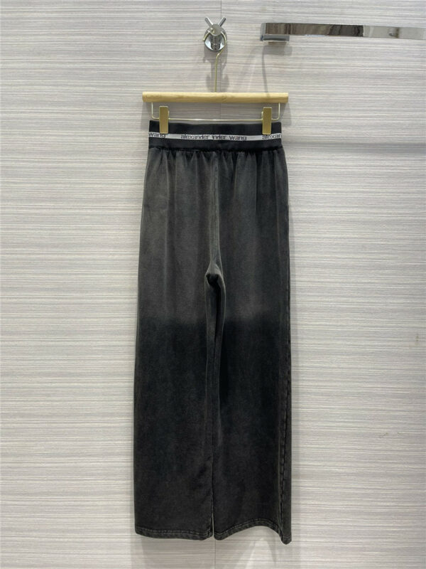 alexander wang gradient gray and black wide leg pants