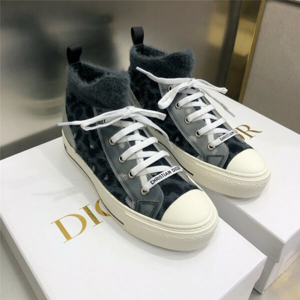 dior knitted high-top sneakers