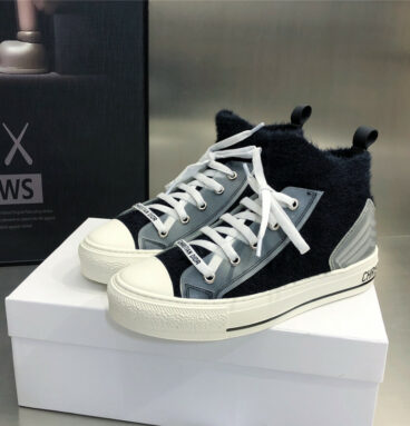 dior knitted high-top sneakers