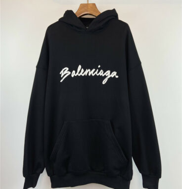 balenciaga lettering logo print hoodie