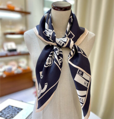 chanel silk scarf womens