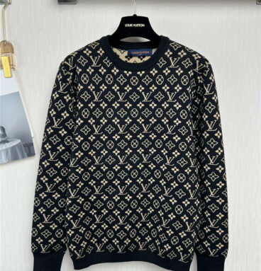 louis vuitton lv classic monogram knitted sweater