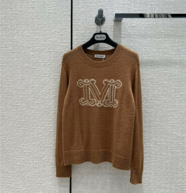 maxmara logo letter mohair sweater