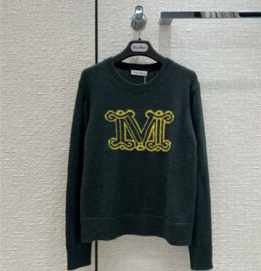 maxmara logo letter mohair sweater