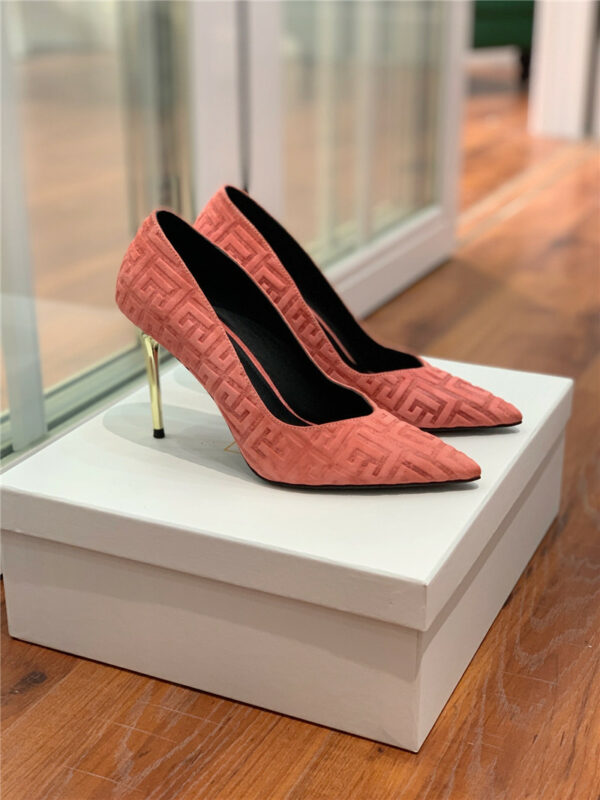 balmain leather high heels