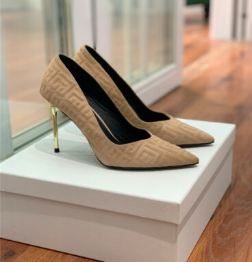 balmain leather high heels