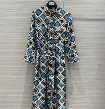 maxmara printed silk dress