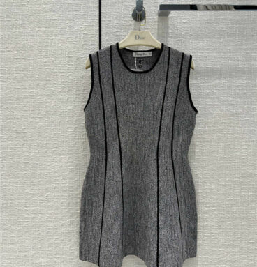 dior grey knitted dress