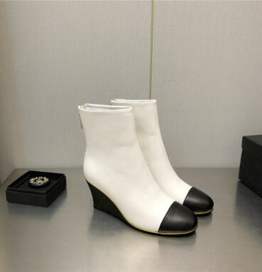 chanel wedge ankle boots