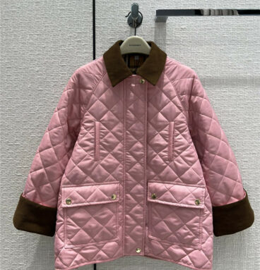 burberry diamond-quilted quilted jacket