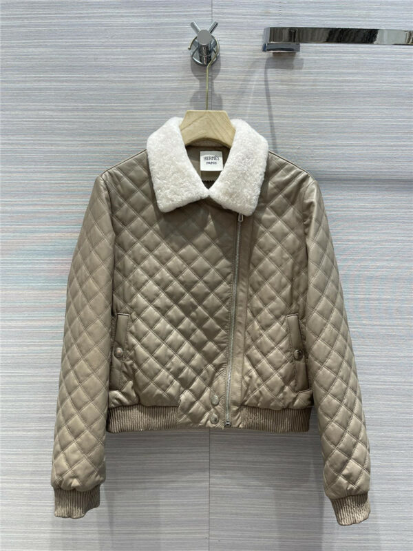 hermes quilted leather jacket