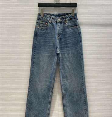 balenciaga wide-leg straight-leg jeans