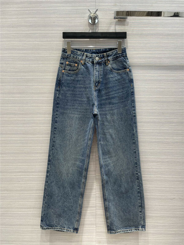 balenciaga wide-leg straight-leg jeans