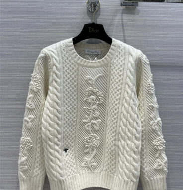 dior white cashmere sweater