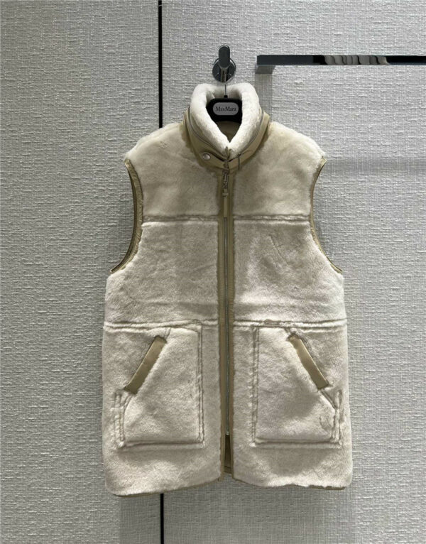 hermes fur vest coat