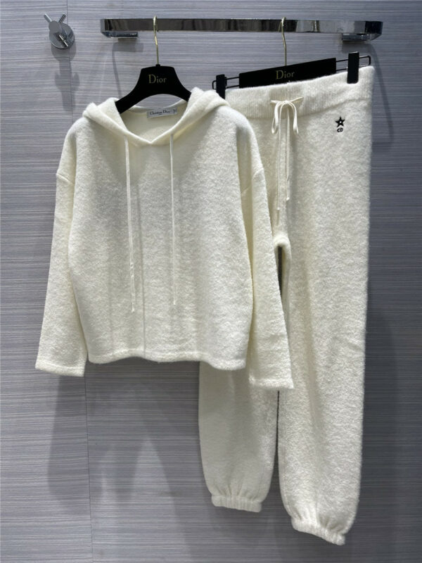 dior lamb wool hooded sports suit