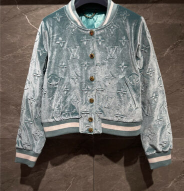 louis vuitton lv classic print pattern velvet jacket