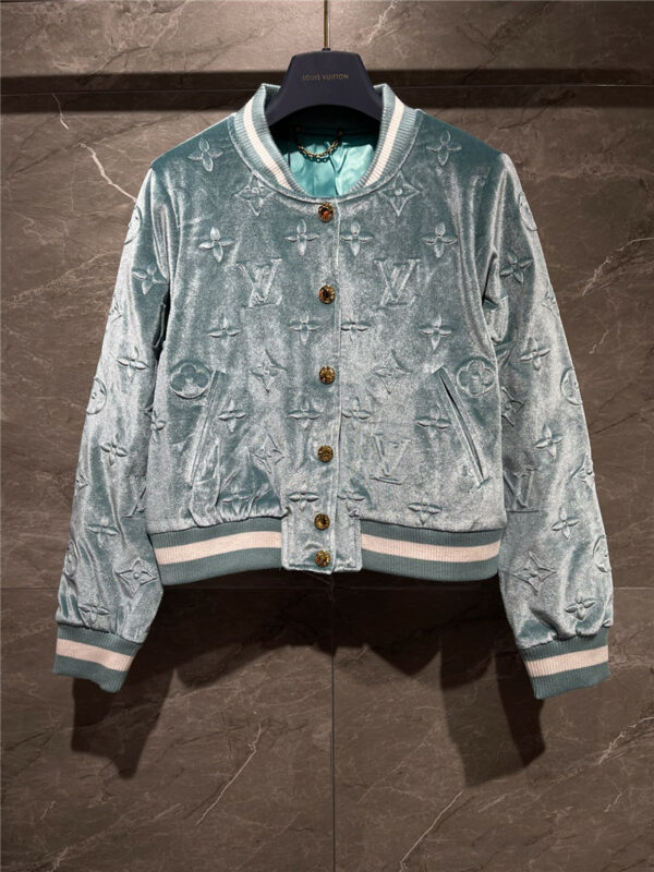 louis vuitton lv classic print pattern velvet jacket