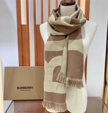 burberry wool jacquard scarf