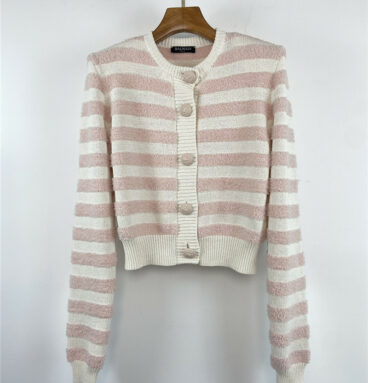 balmain wool knitted jacket