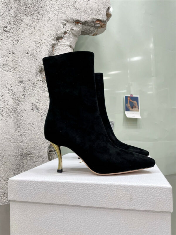 dior leather high heel ankle boots