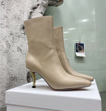 dior leather high heel ankle boots