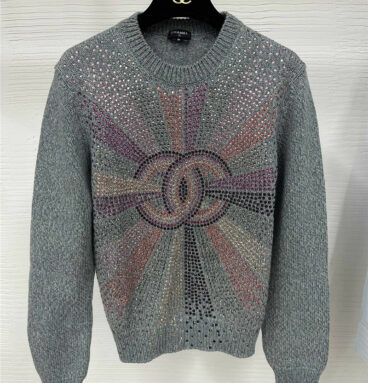 chanel coloured diamond cashmere sweater