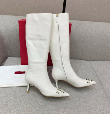 valentino pointed toe stud boots