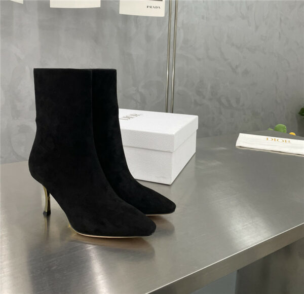 dior gold heel ankle boots