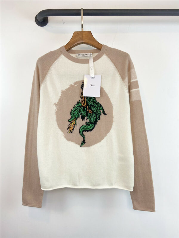 dior CD dinosaur cashmere sweater