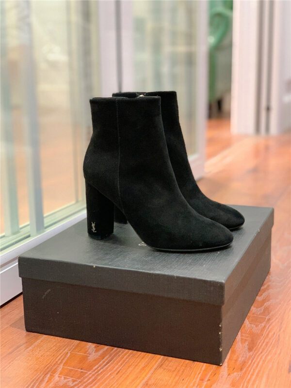 ysl logo classic high heel ankle boots