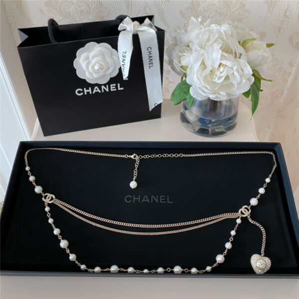 chanel full diamond love chain waist chain