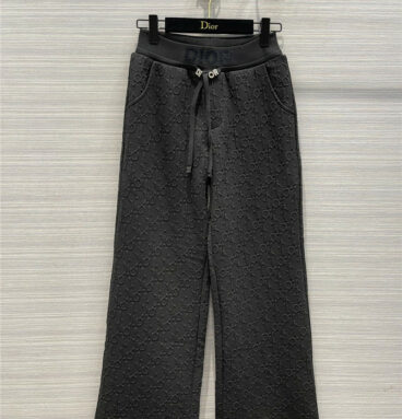 dior dark-pattern oblique jacquard straight-leg pants
