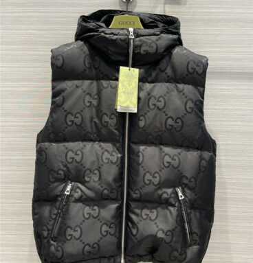 gucci hooded down vest
