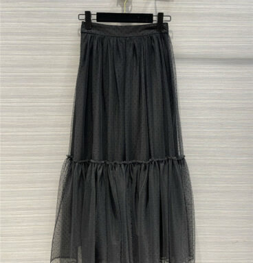 dior pleated long skirt