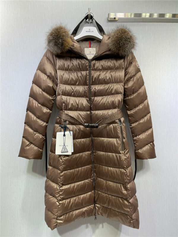 moncler classic hooded long down jacket