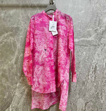 dior pink animal print shirt