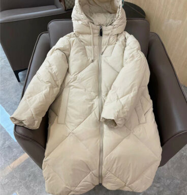 maxmara hooded zip down jacket