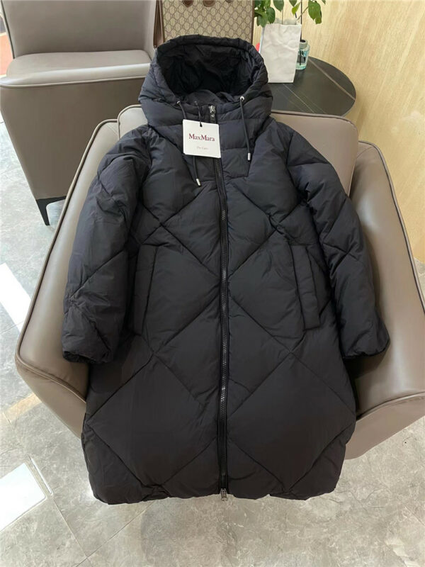 maxmara hooded zip down jacket