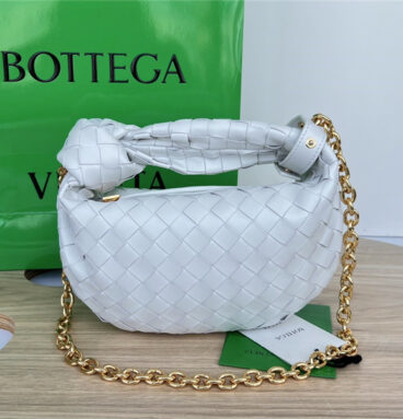 bottega veneta jodie with chain bag white
