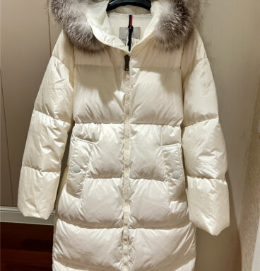 moncler long over-the-knee hooded down jacket