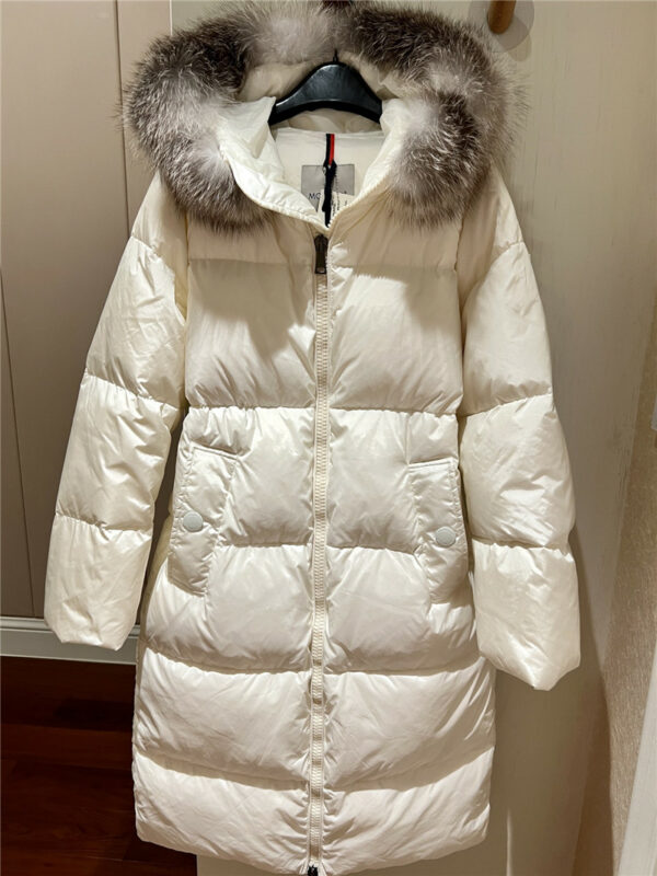 moncler long over-the-knee hooded down jacket