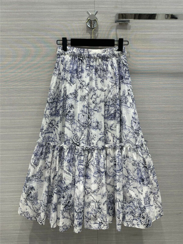 dior vessel print long skirt