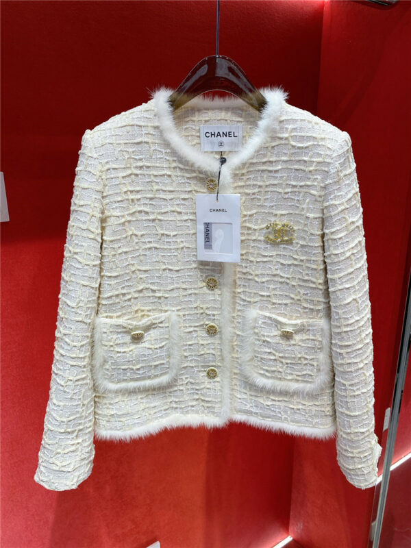 chanel mink tweed coat