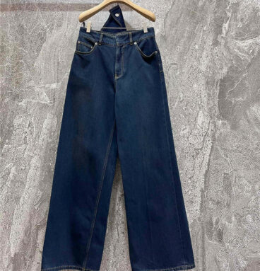 dior webbing straight jeans