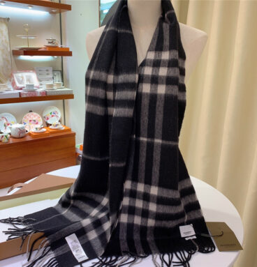 burberry classic plaid cashmere scarf
