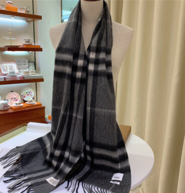 burberry classic plaid cashmere scarf